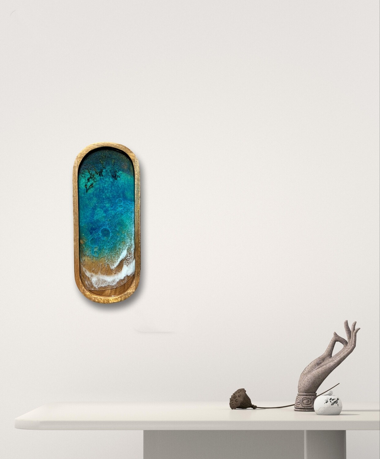 Oval Mango Wood Tray #9