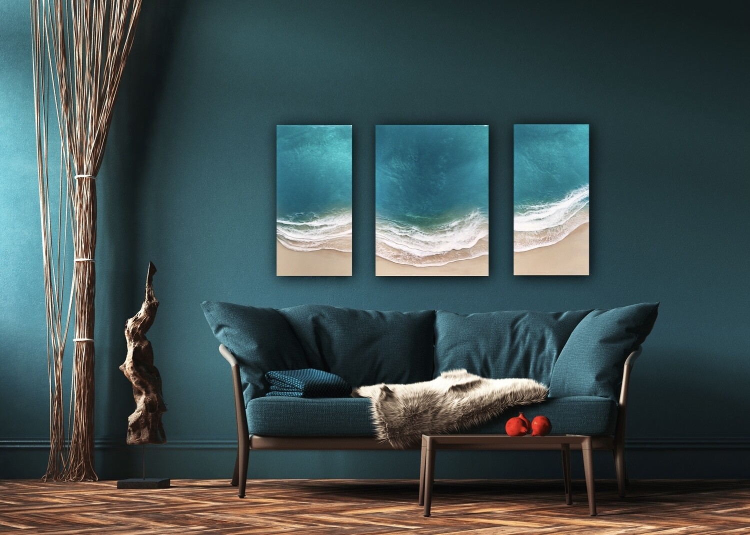"White Sand Beach Soothing Waves"