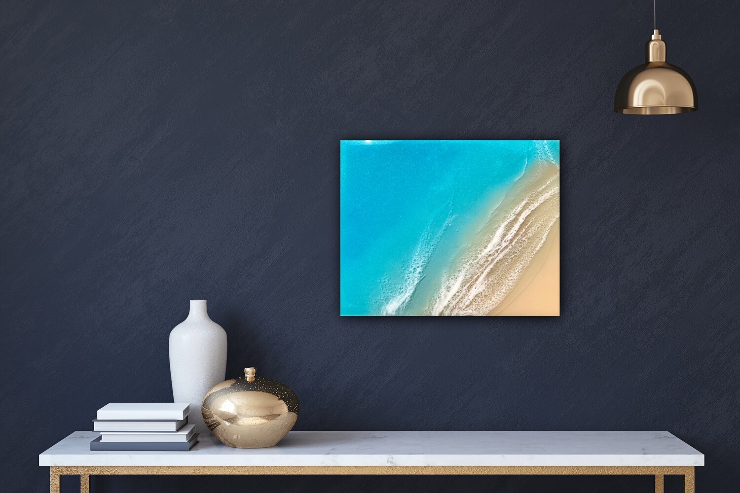 "White Sand Beach Infinite Blue"