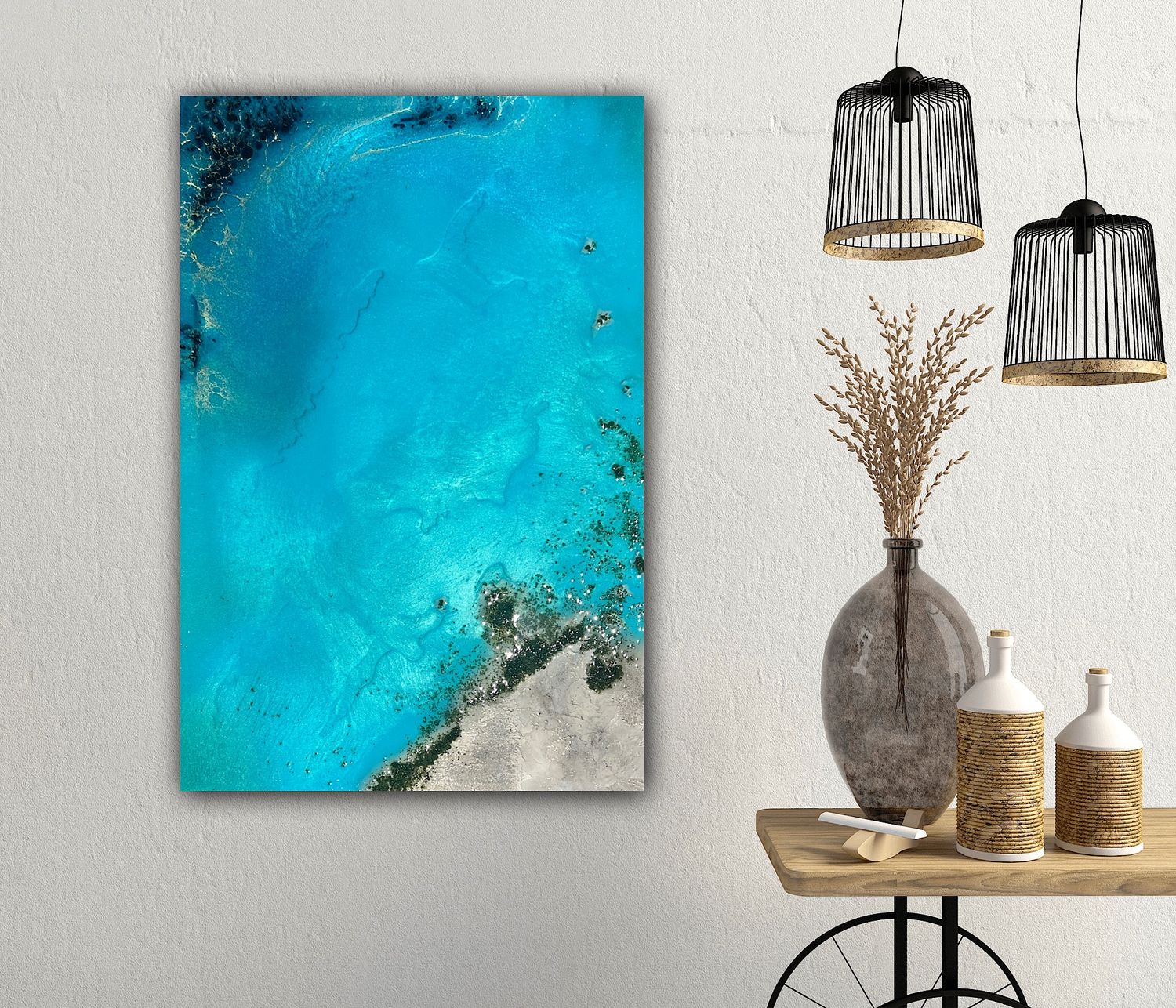 This Is Perfection-aerial-ocean-waves-painting-Miami-artist-ana-hefco