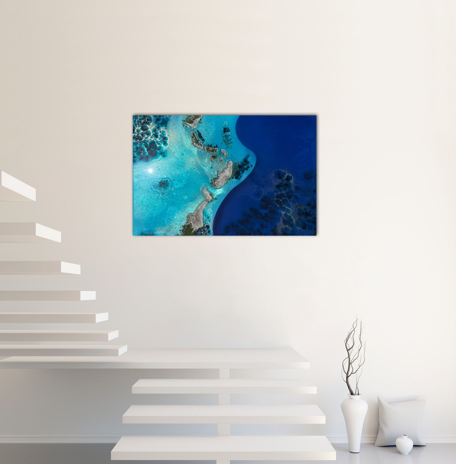 Window Into my Soul-Flying Over The Bahamas-aerial-beach-ocean-waves-painting-Miami-artist-ana-hefco