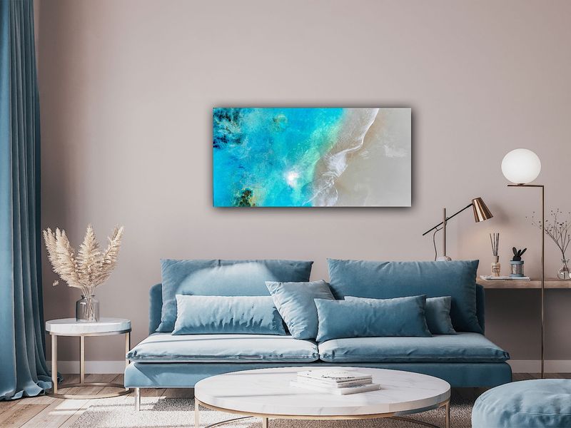 A Drop In THe ocean-aerial-ocean-waves-painting-white-sand-beachMiami-artist-ana-hefco