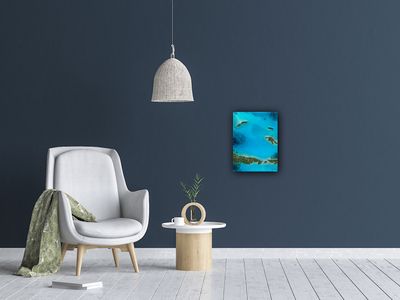Flying Over The Bahamas-aerial-beach-ocean-waves-painting-Miami-artist-ana-hefco