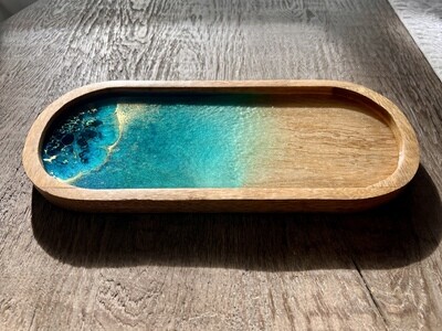 Oval Mango Wood Tray #1
