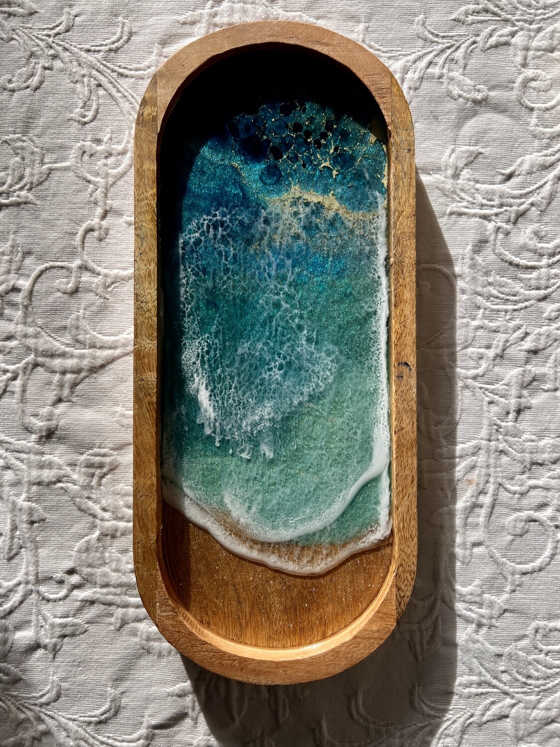 Oval Mango Wood Tray #6