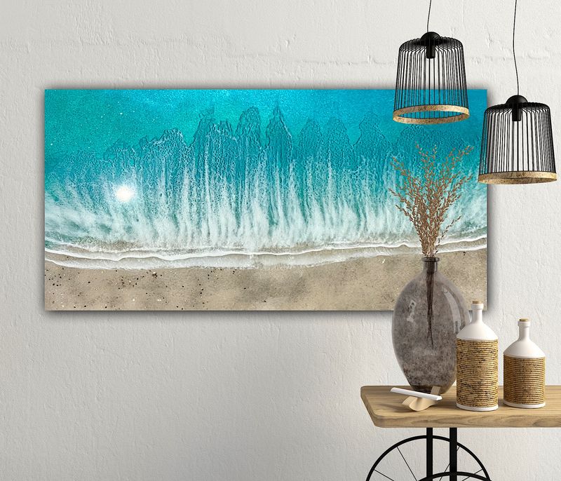 It Had To Be You-aerial-ocean-waves-painting-Miami-white-sand-beach-Bahamas-Turks and Caicos-painting-ana-hefco