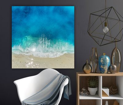 Tidal Claim-aerial-ocean-waves-painting-Miami-artist-ana-hefco-1