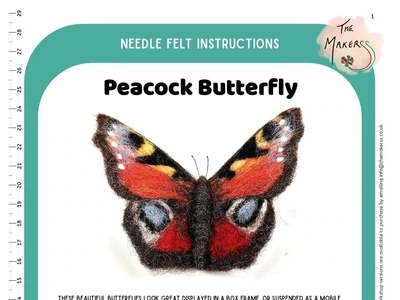 Butterfly Felting Kit - Peacock