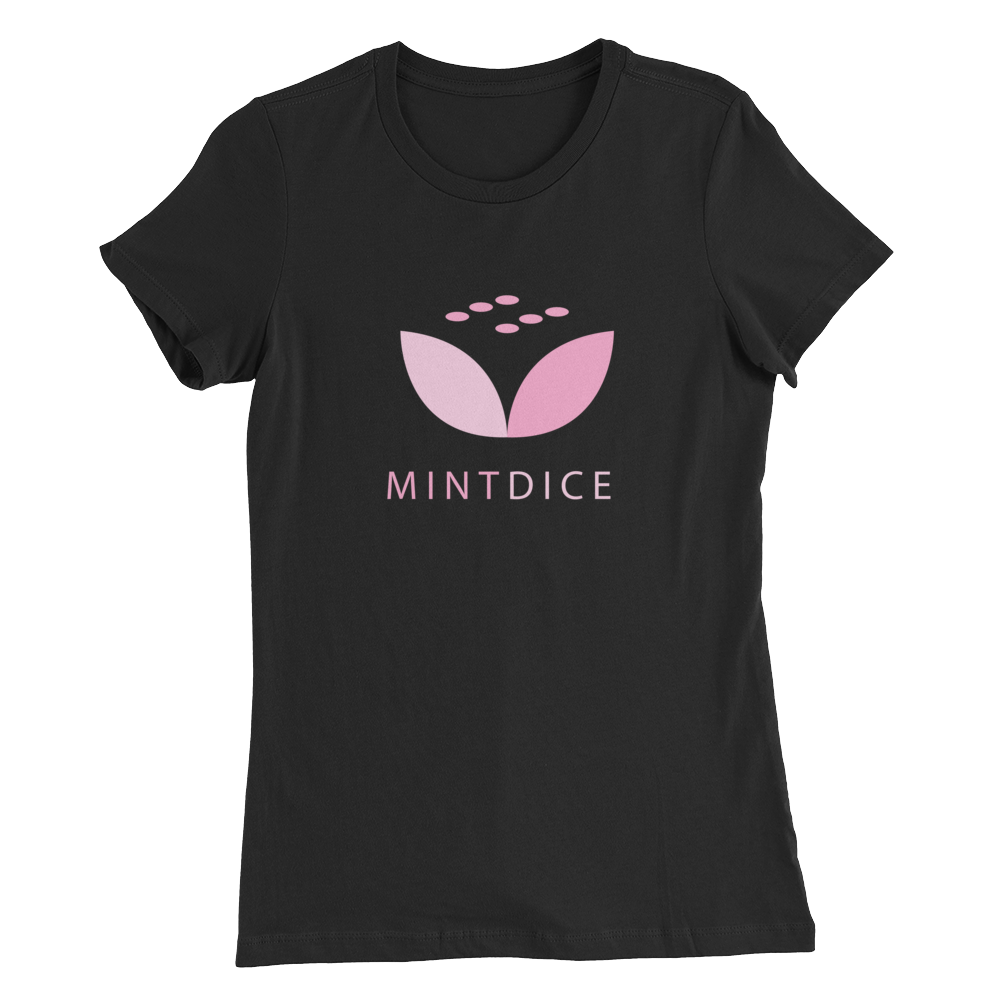 Women&#39;s MintDice T-Shirt Standard Pink Logo