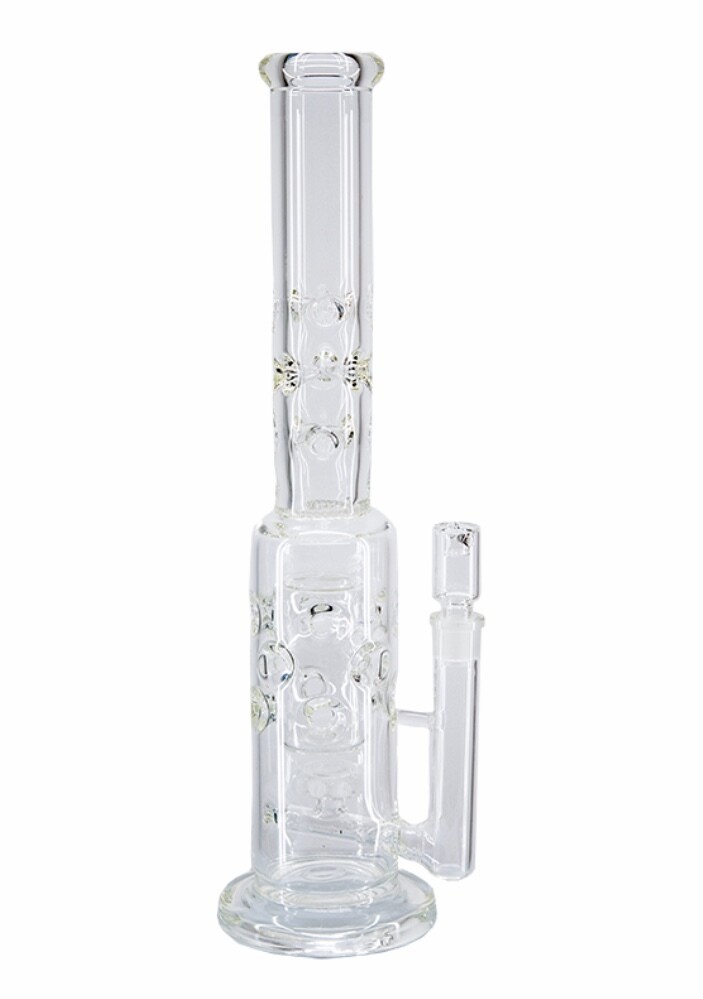 OHM Matte Frosted Glass Straight Pipe Bong