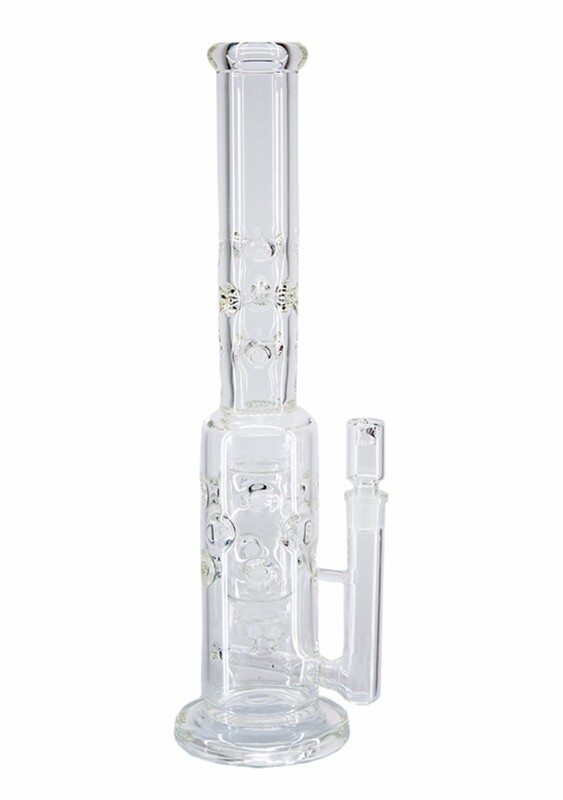OHM Matte Frosted Glass Straight Pipe Bong