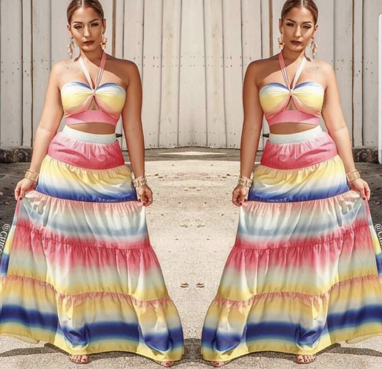Cool Girl  Skirt Set 