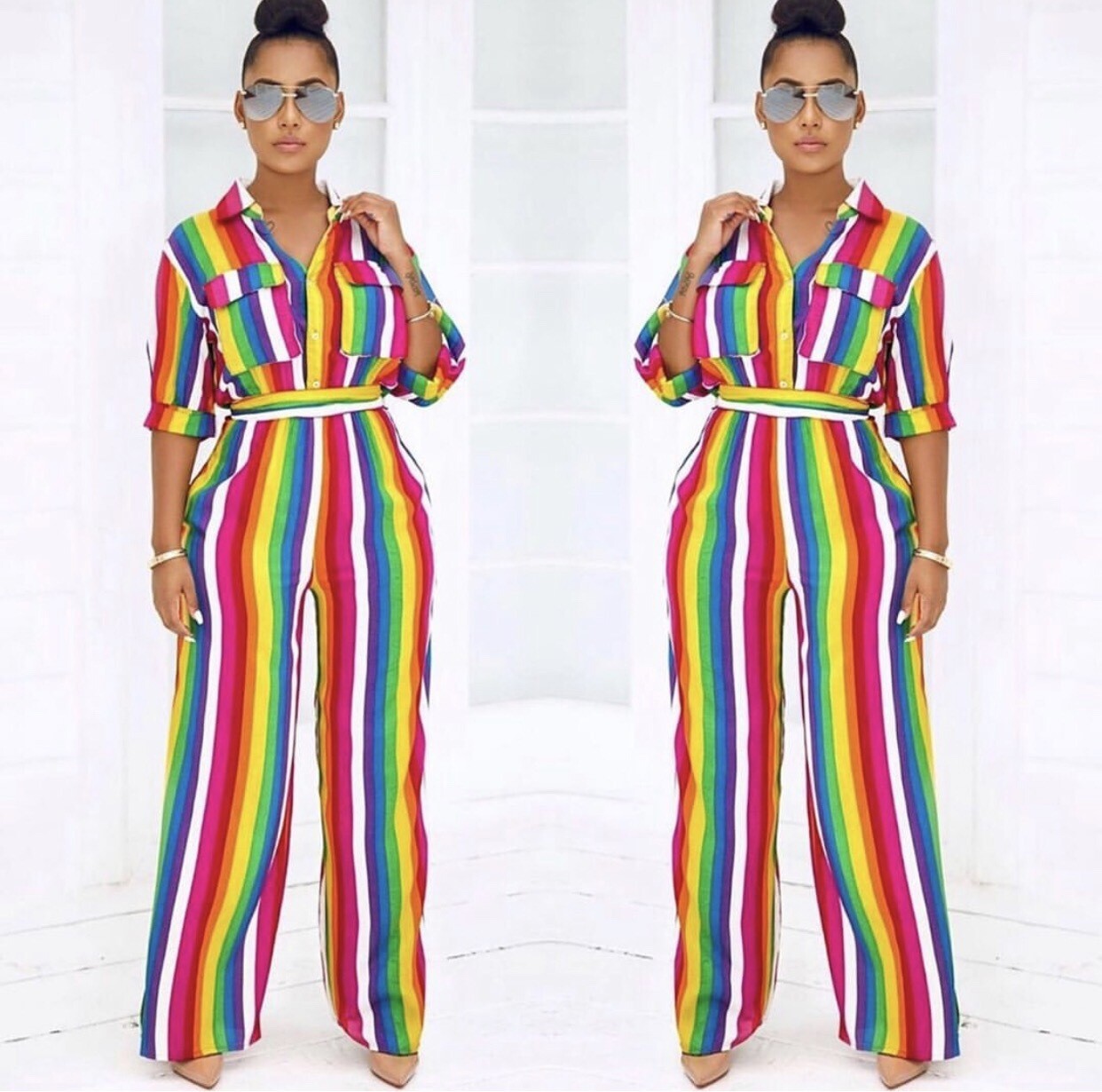 Stripe Jumpsuit 