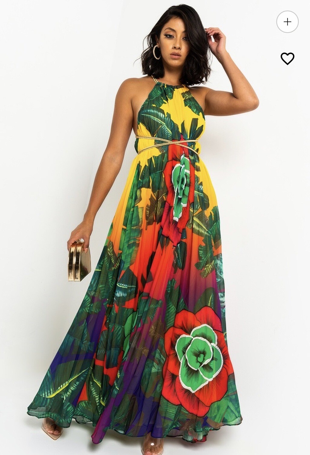 Garden Print Maxi Dress 