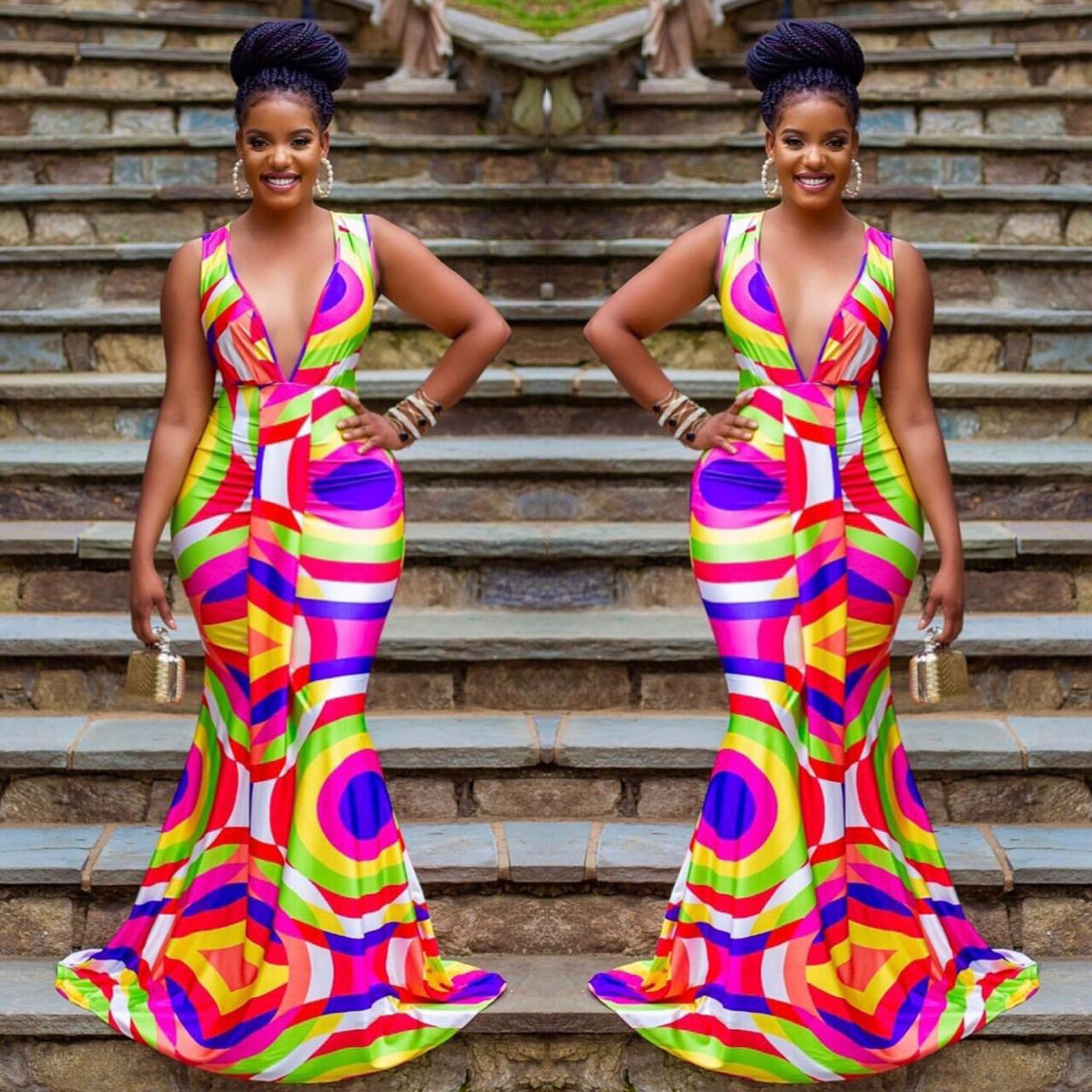 Multicolor Maxi Dress