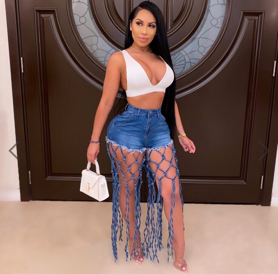 Rope Fringe Jeans 