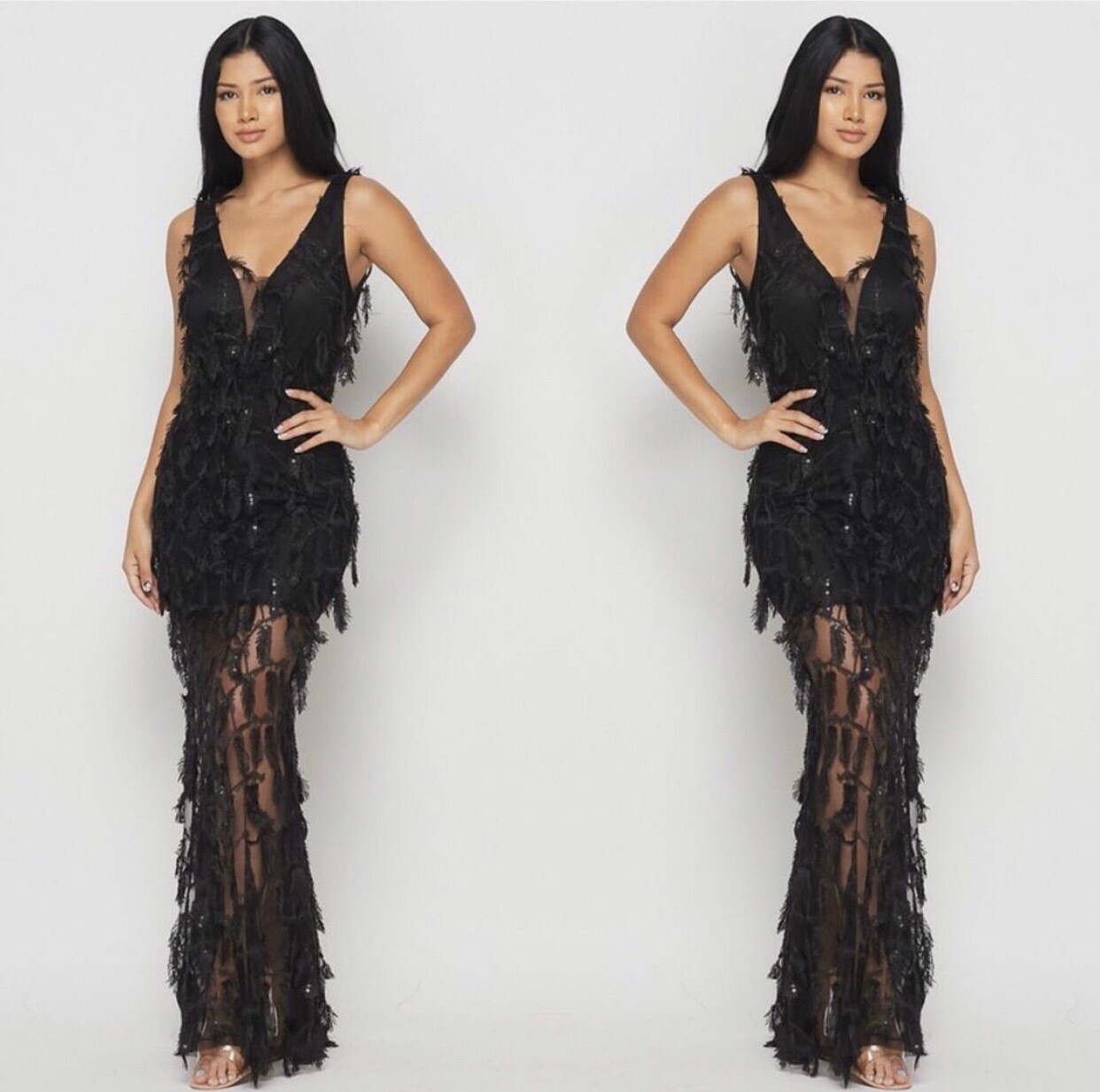 Sequin Long Dinner Dress 