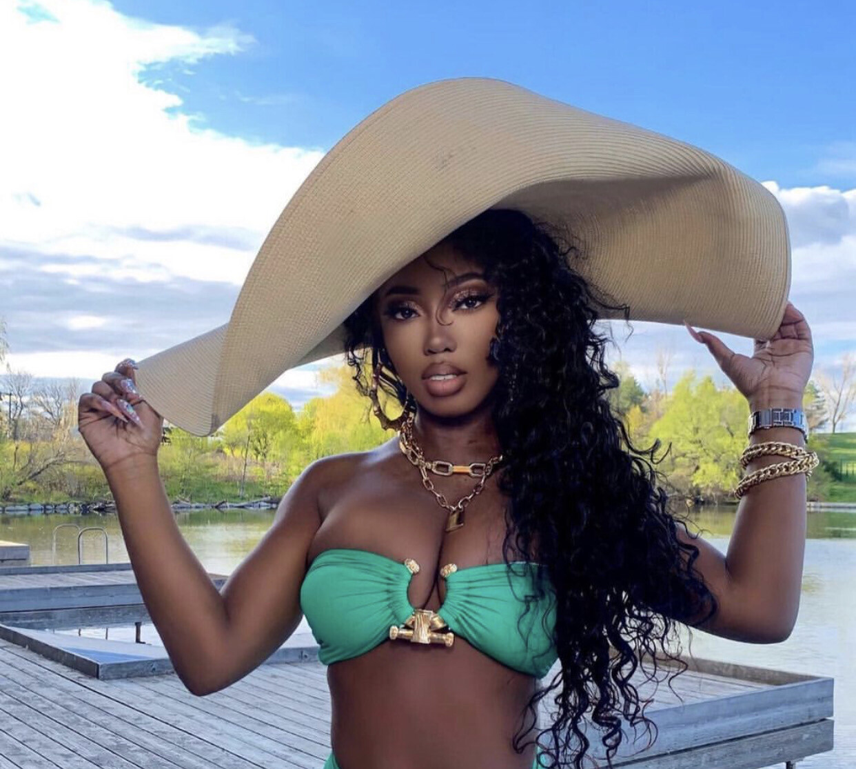 Over Large Hat