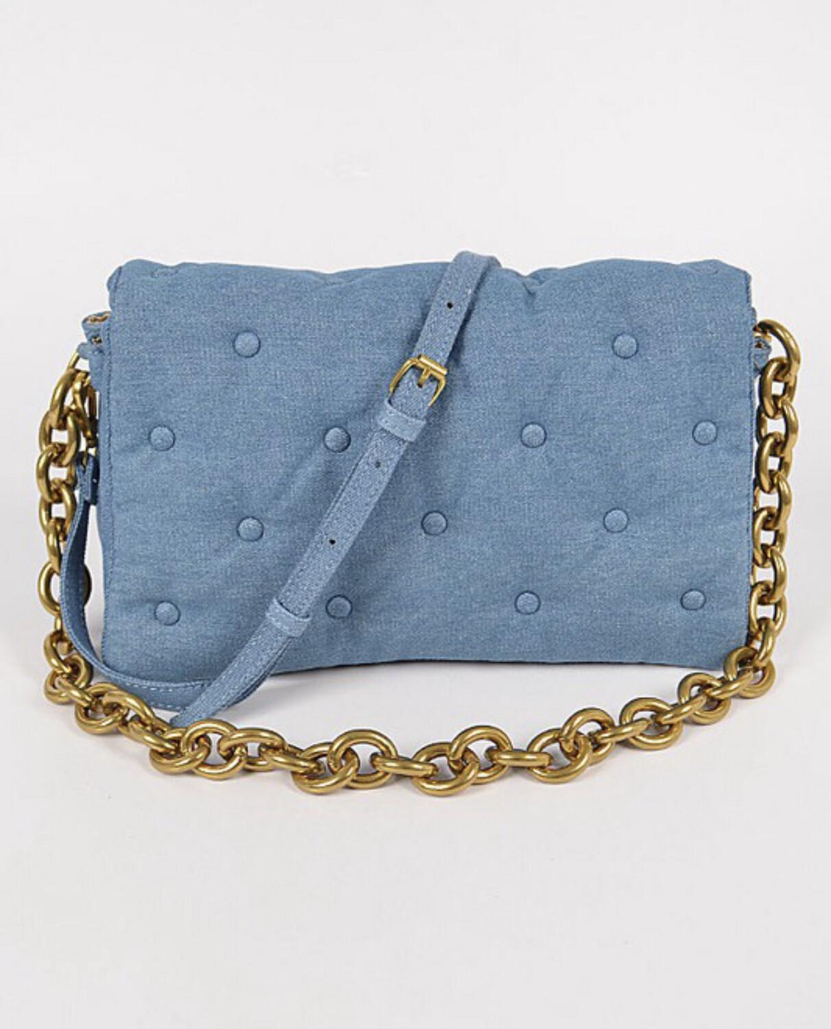 Denim Embossed Clutch