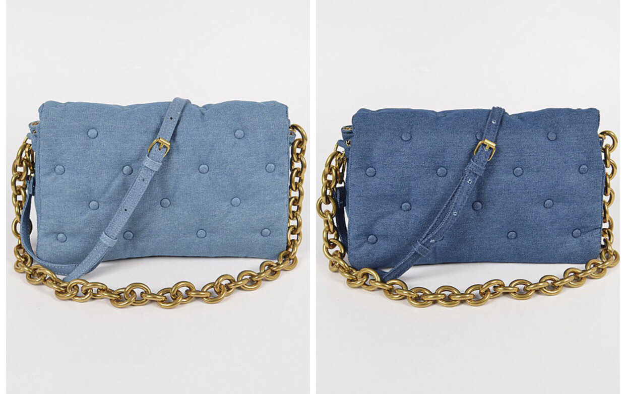 Denim Embossed Clutch