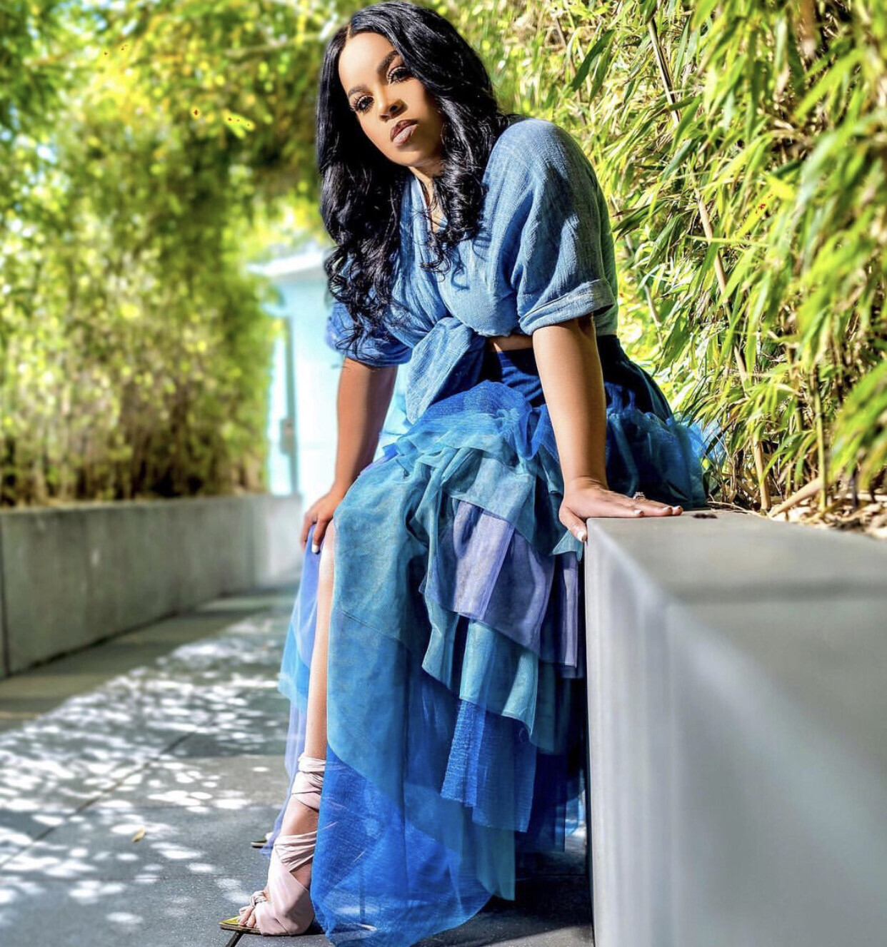 Denim &amp; Tulle Skirt 