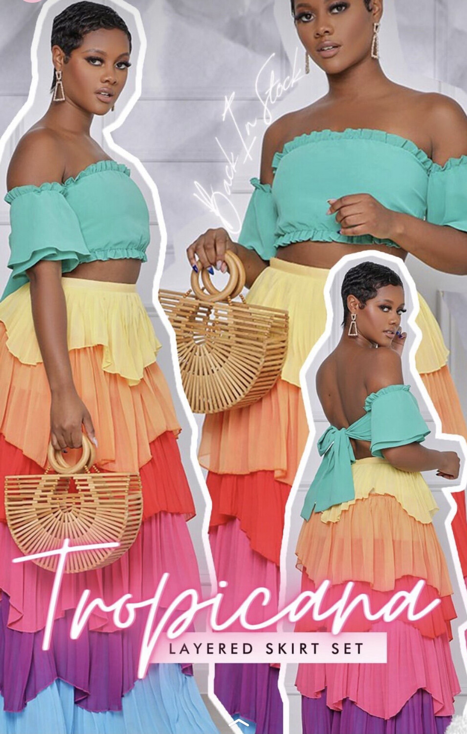 Tropical Skirt Set 