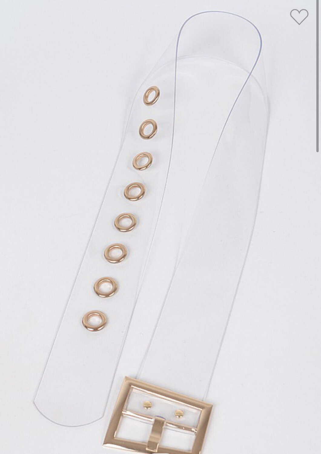 Clear Belt With Gold Buckle