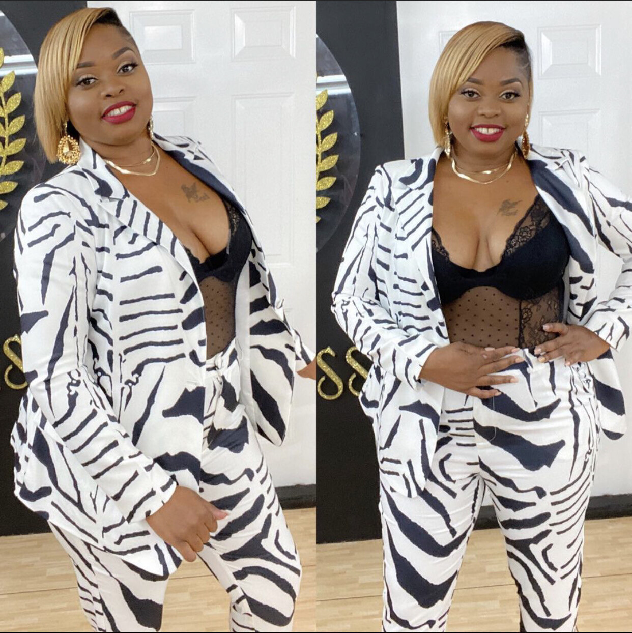 Zebra Blazer Suit