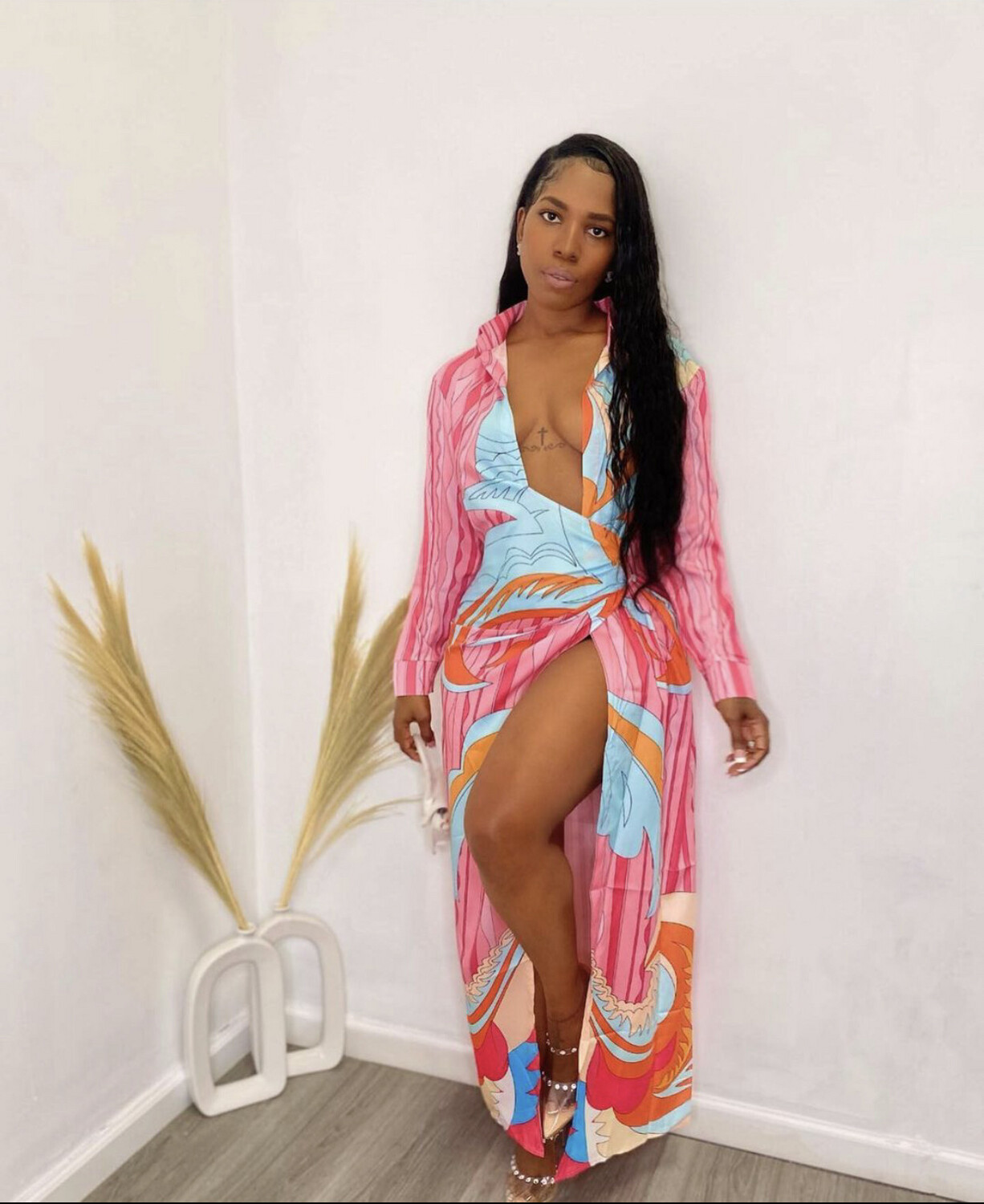 Pinky  Wrap Dress