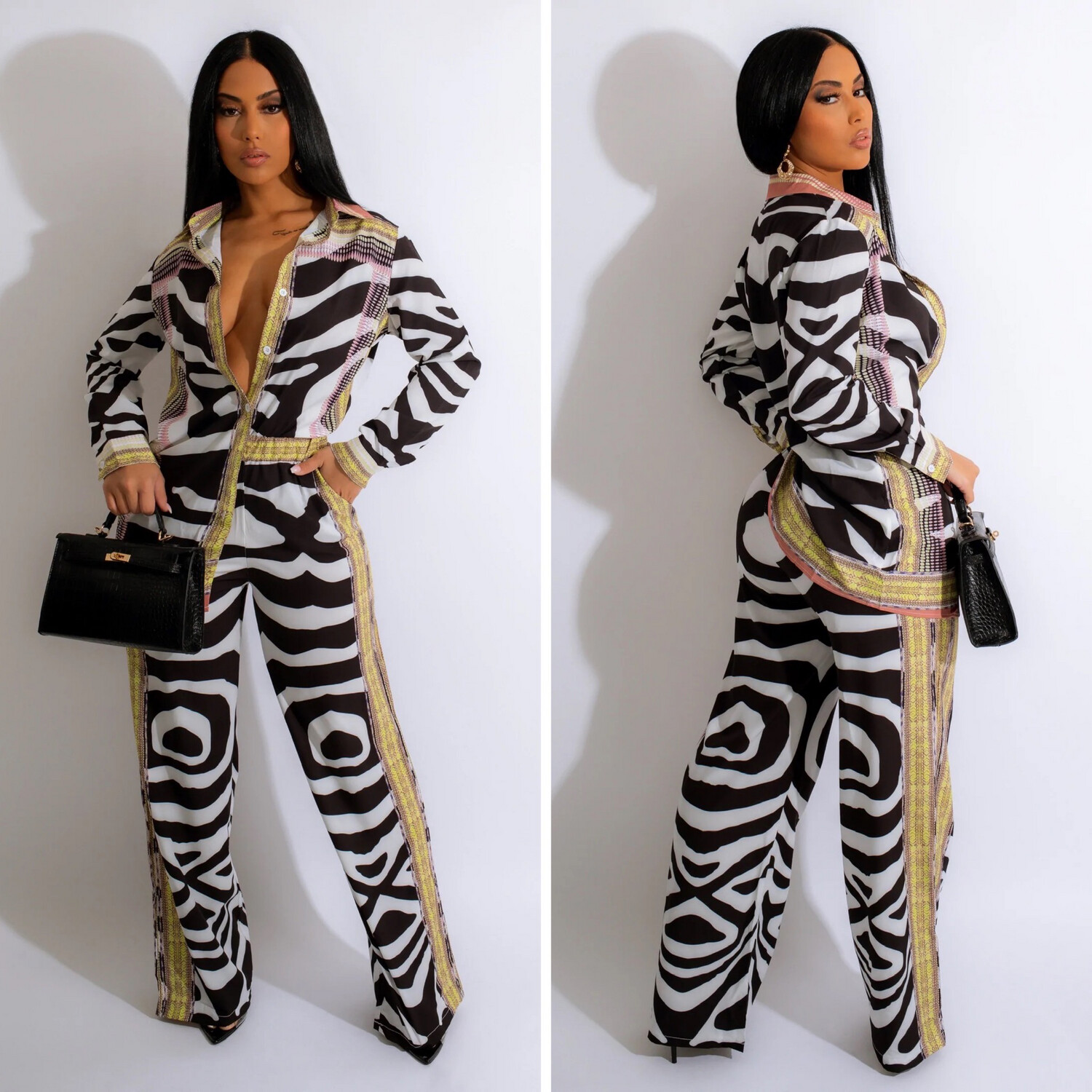 Zebra Pants Set