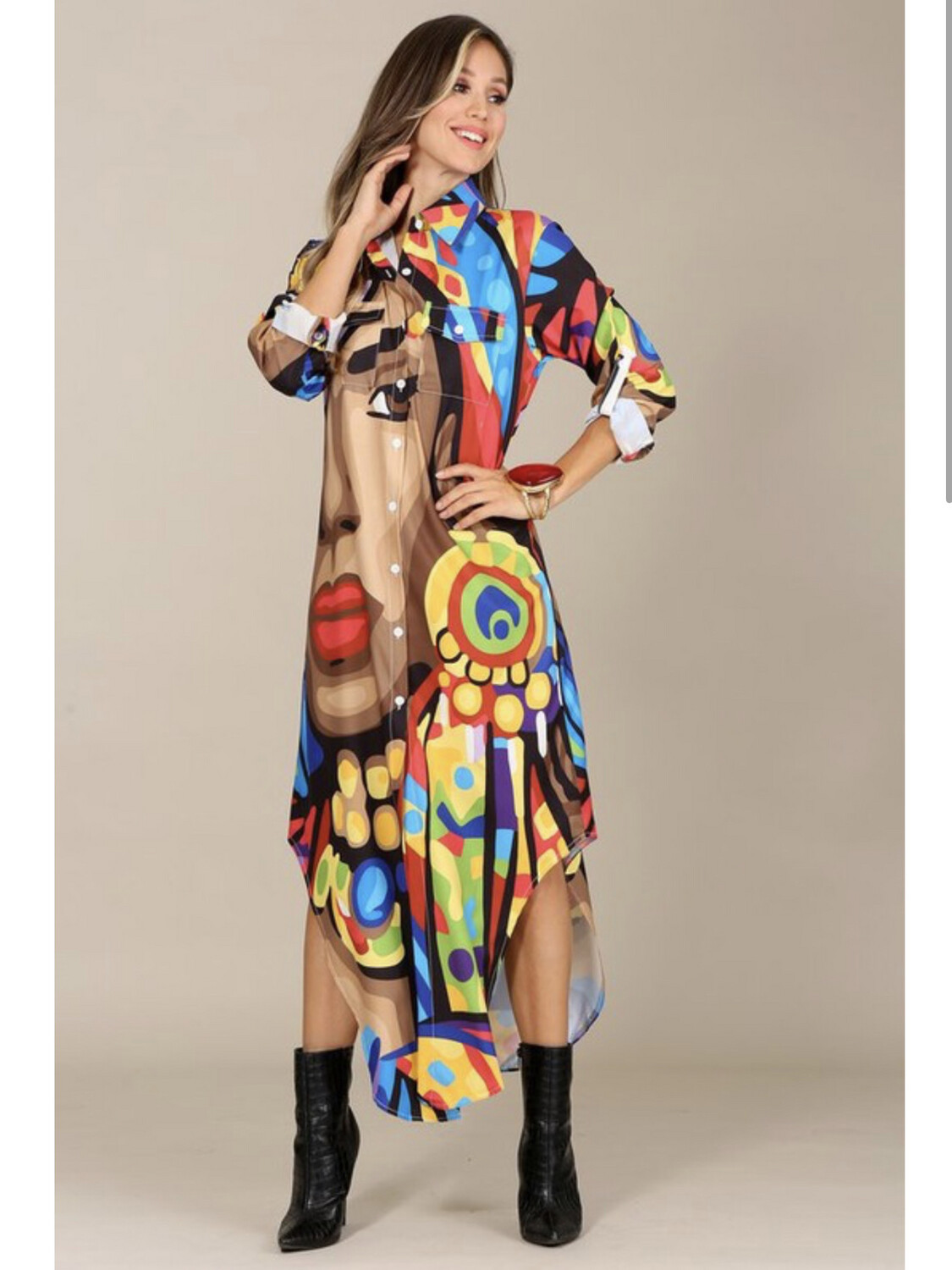 Oops Shirt Dress Nude