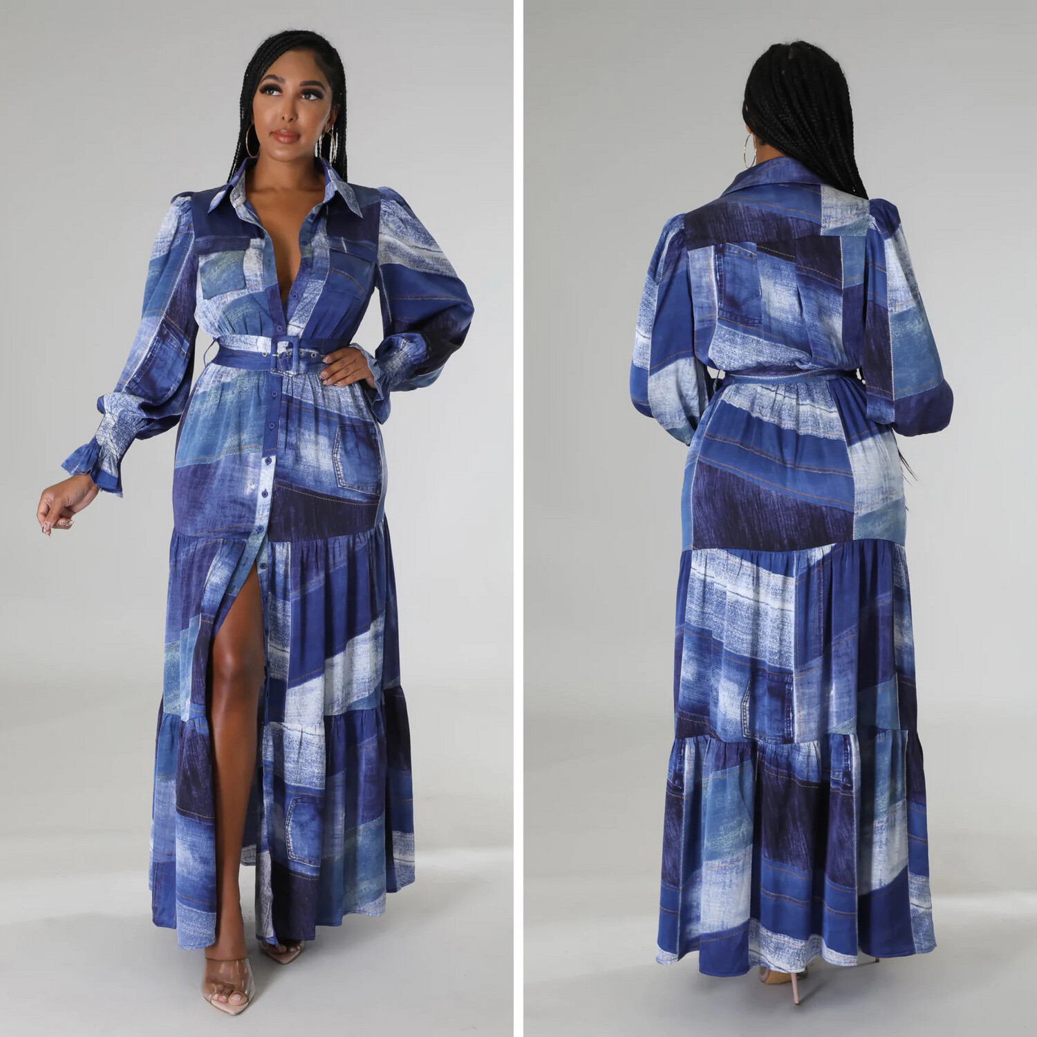 Patches Denim Dress