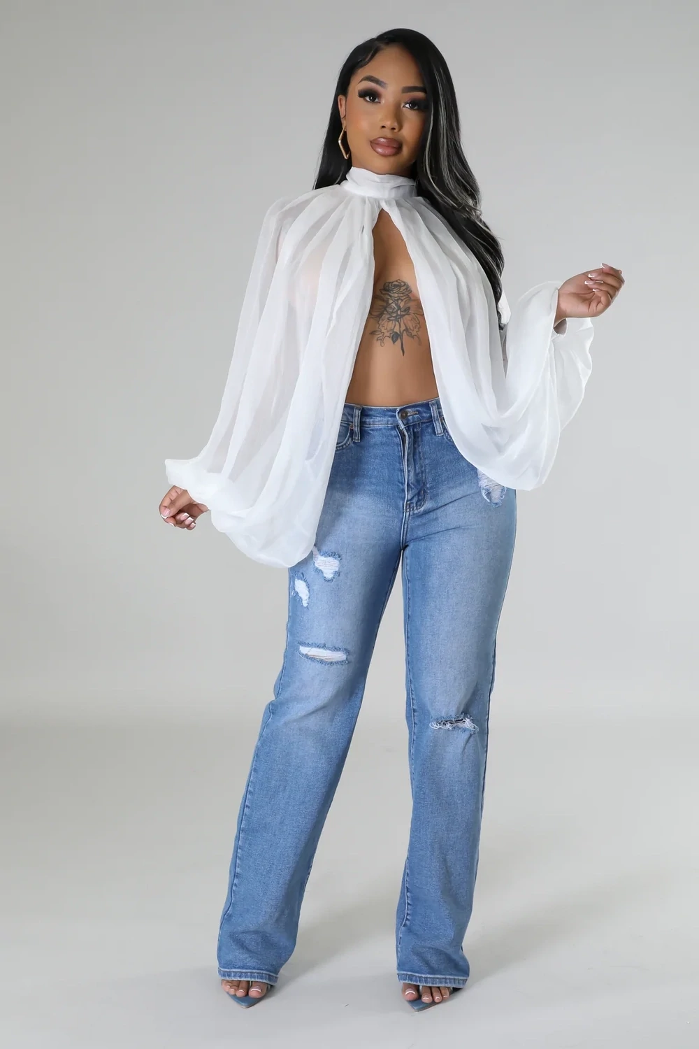 Butterflies Chiffon Top