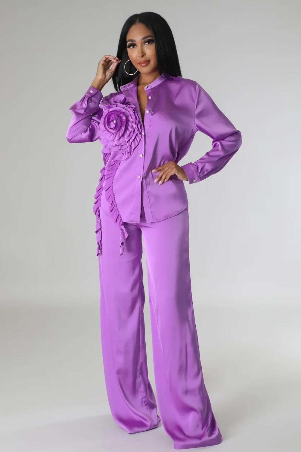 Satin Pants Set