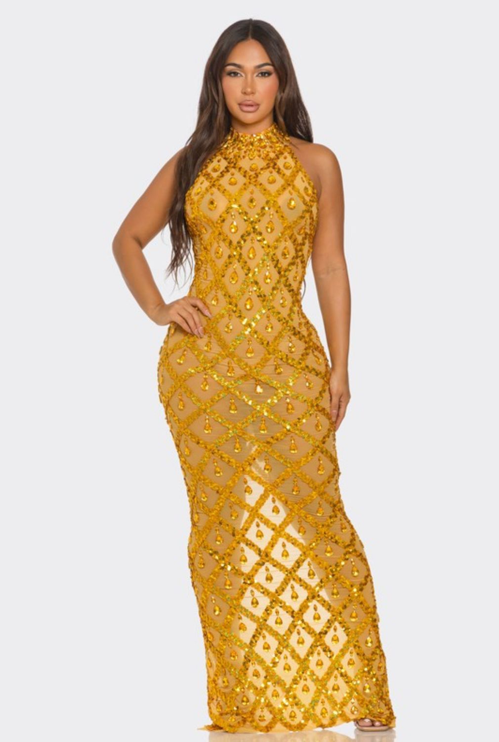 Gold Chandelier Dress