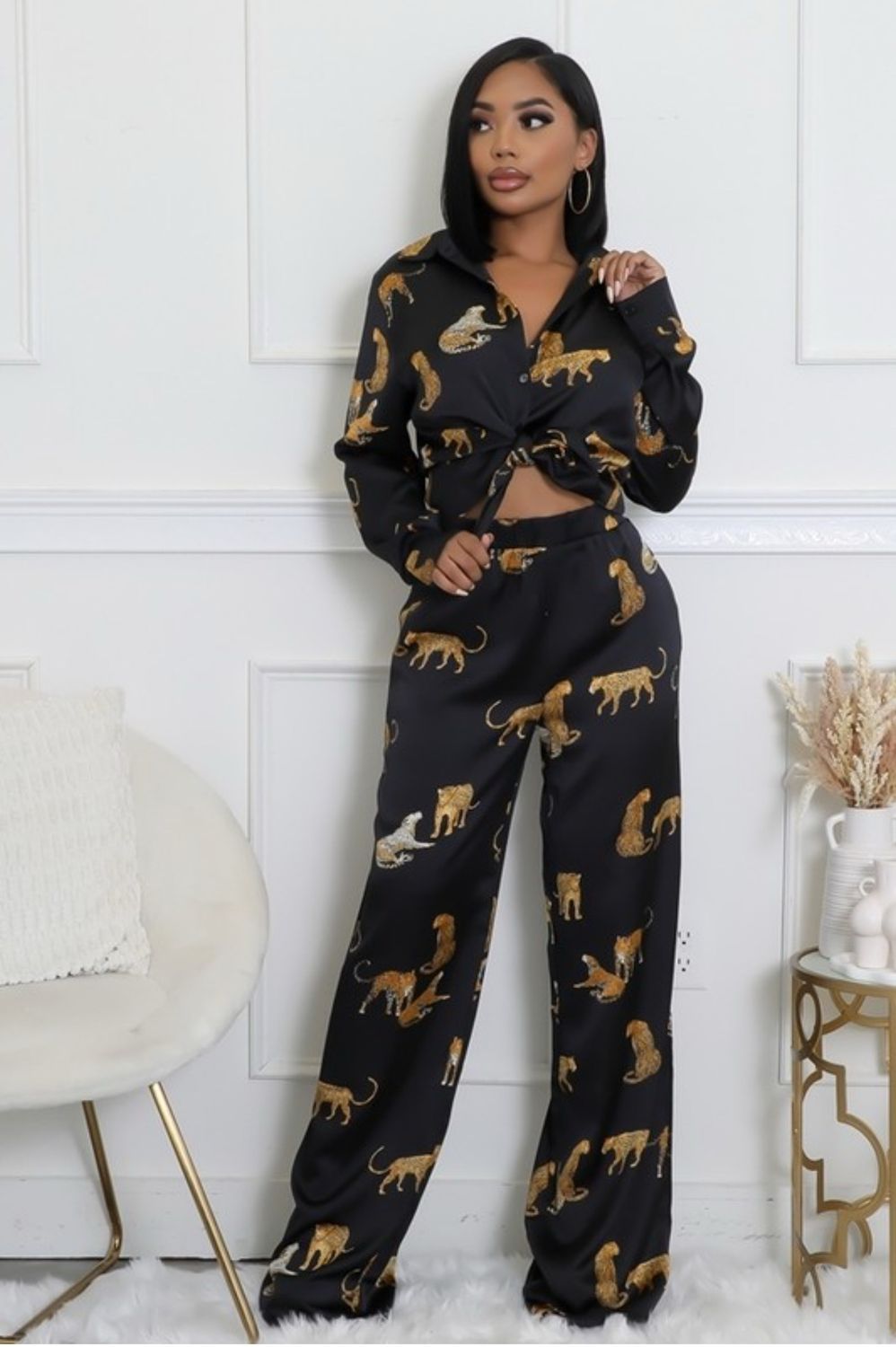 Tiger Print Long Set
