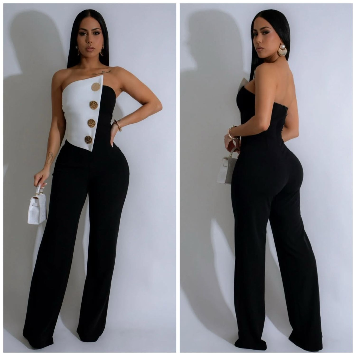 Black &amp; White Jumpsuit