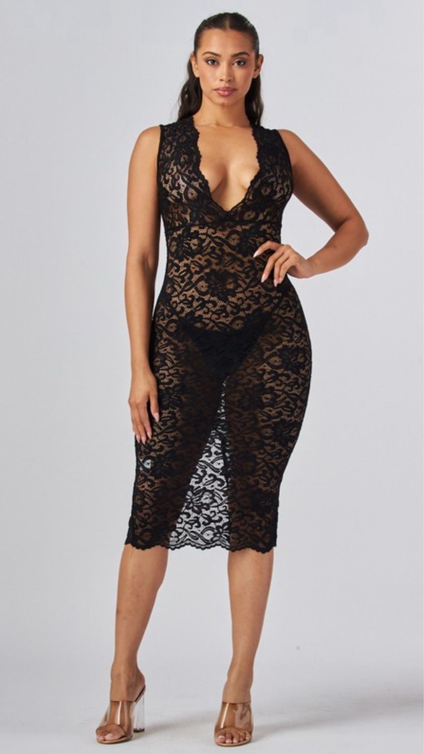 Lace Shorts Dress