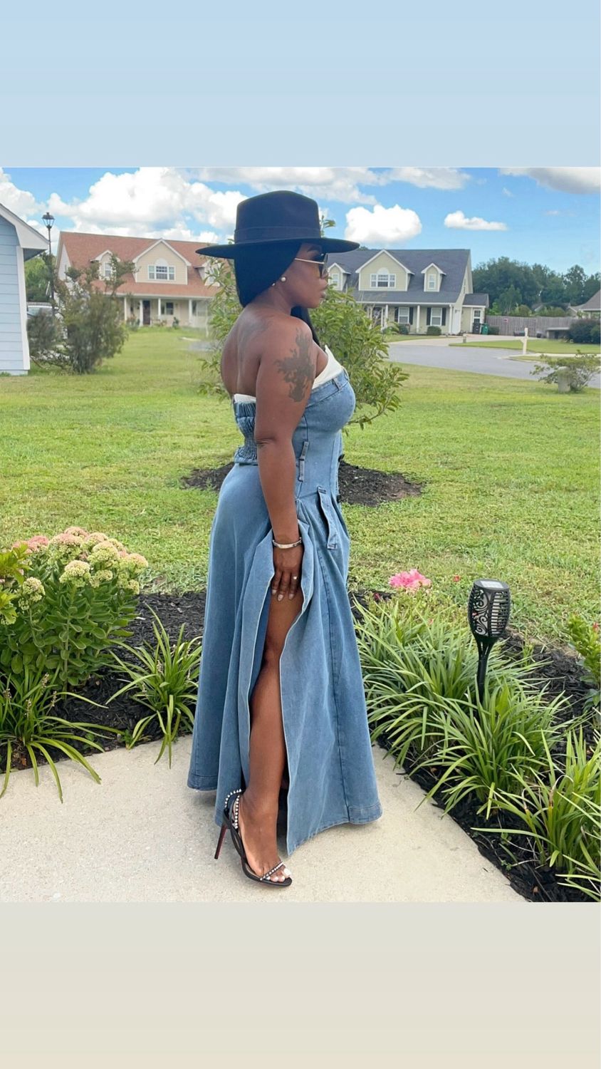 Tube Trench coat Dress Denim