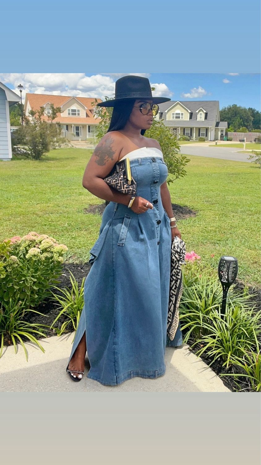 Tube Trench coat Dress Denim