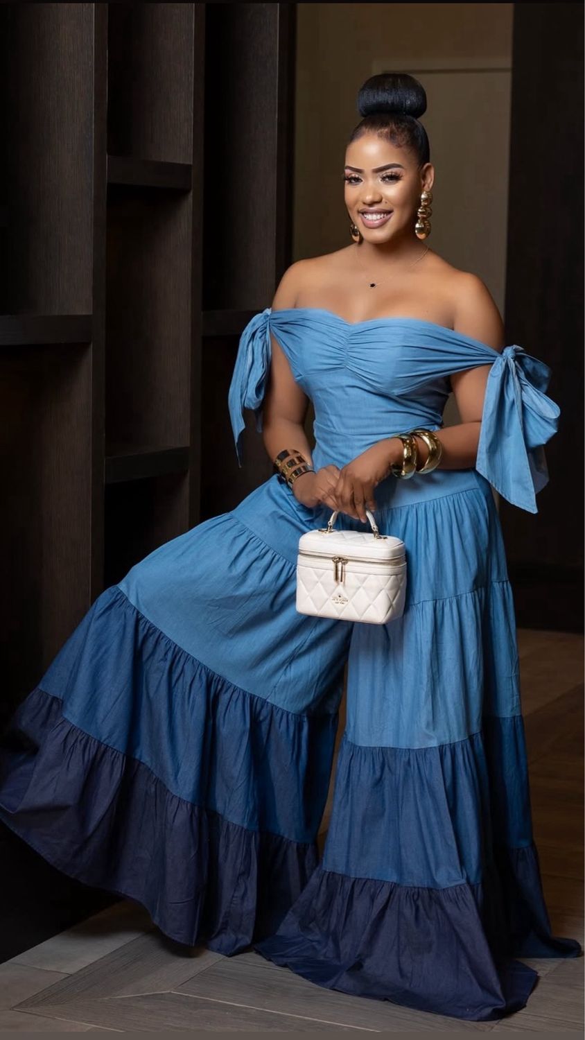 Off The Shoulder Tie Jumpsuit