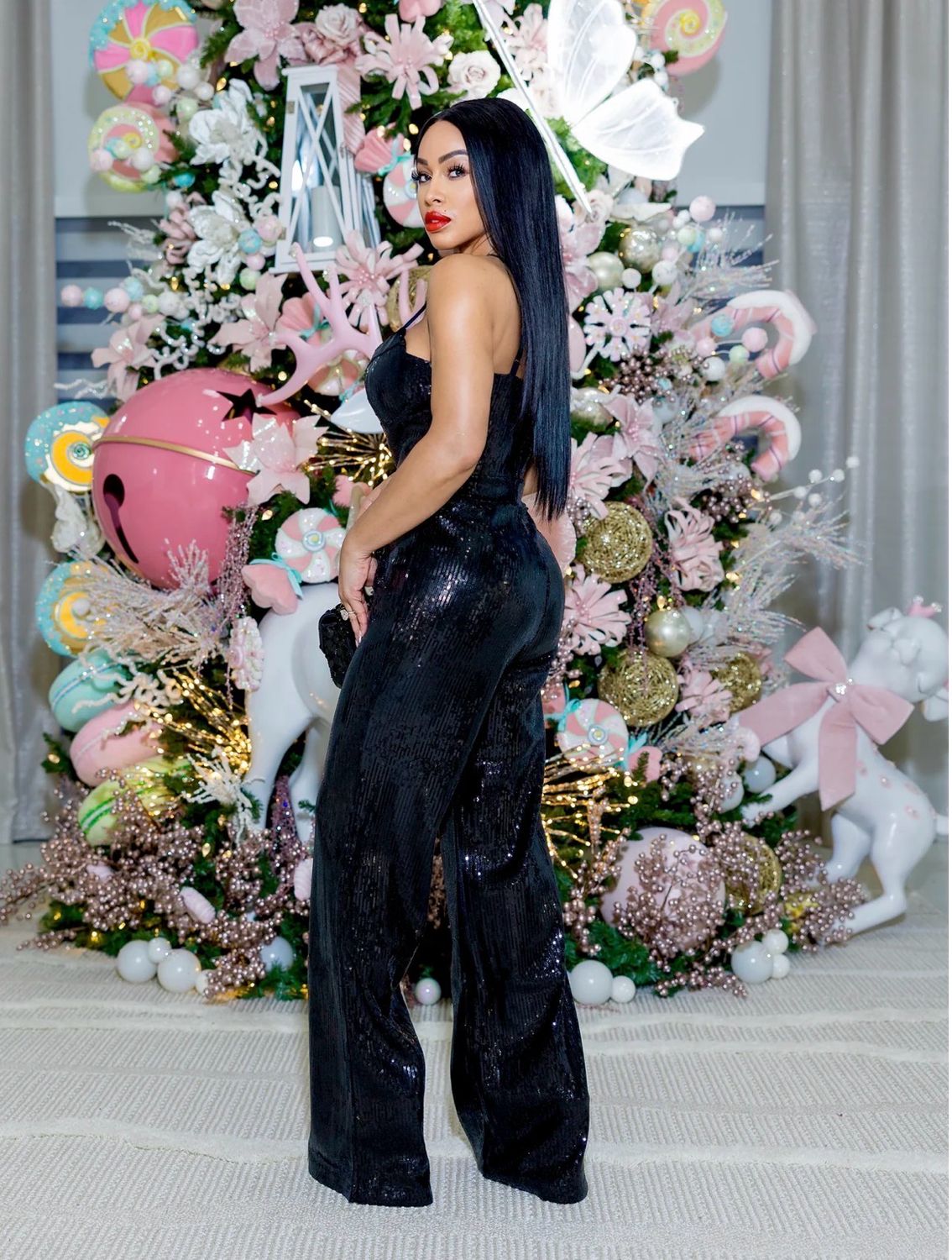 Sequin Black Jumpsuit