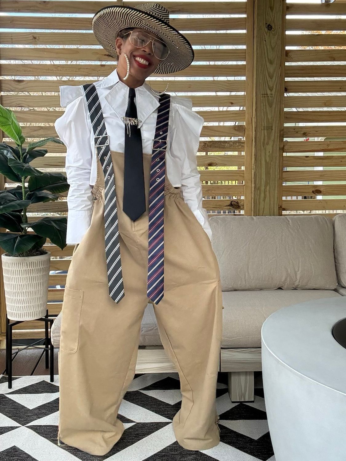 Tie Oversized Jumpsuit