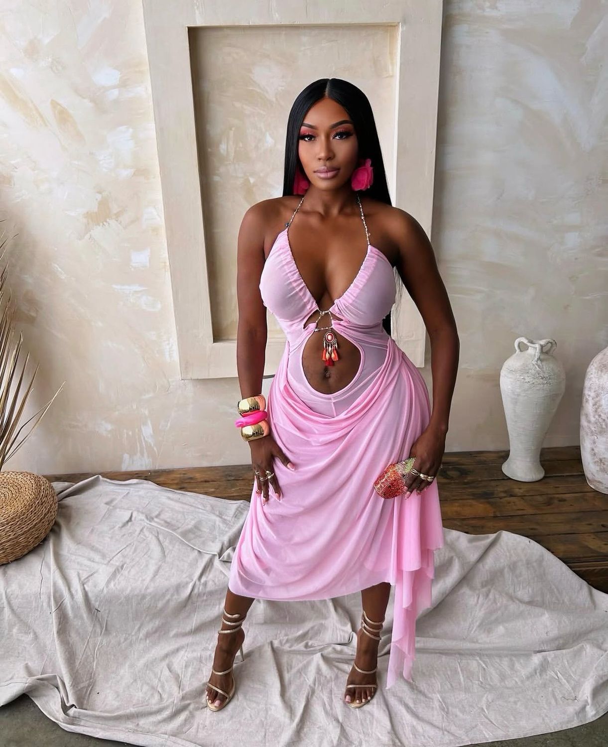Pink See Tru Jumpsuit