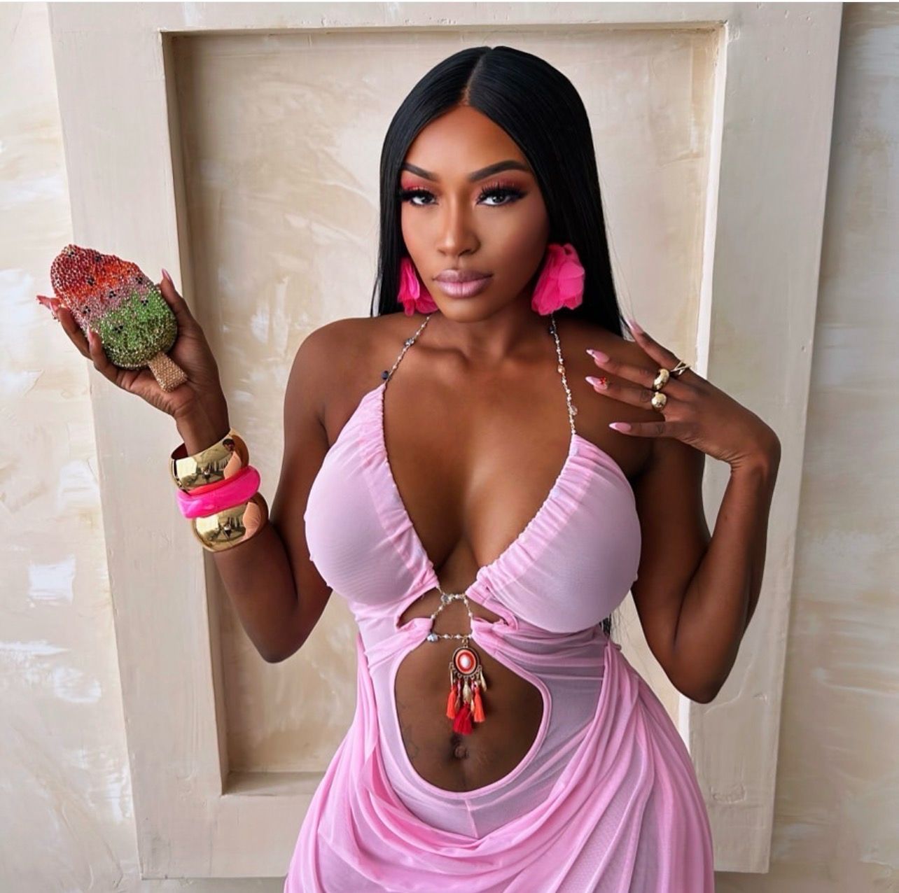 Pink See Tru Jumpsuit