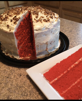 WHOLE CAKE- Red Velvet Cake (Allow 24 hrs for preparation)