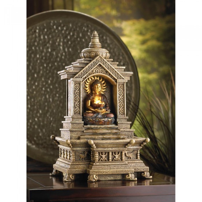 GOLDEN BUDDHA TEMPLE FOUNTAIN by Cascading Fountains