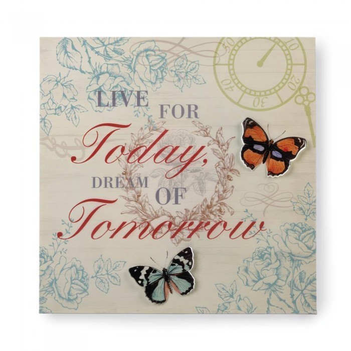 LIVE AND DREAM 3-D BUTTERFLY WALL ART
