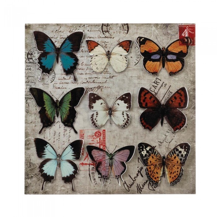 BUTTERFLY COLLAGE 3-D WALL ART