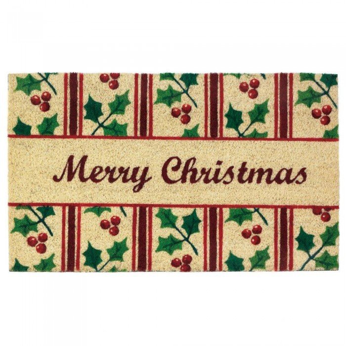 CHRISTMAS HOLLY WELCOME MAT by Christmas Collection